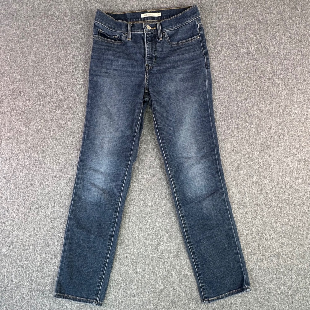 Levi's Jeans Women 27 312 Shaping Slim Dark Wash Blue Stretch Denim